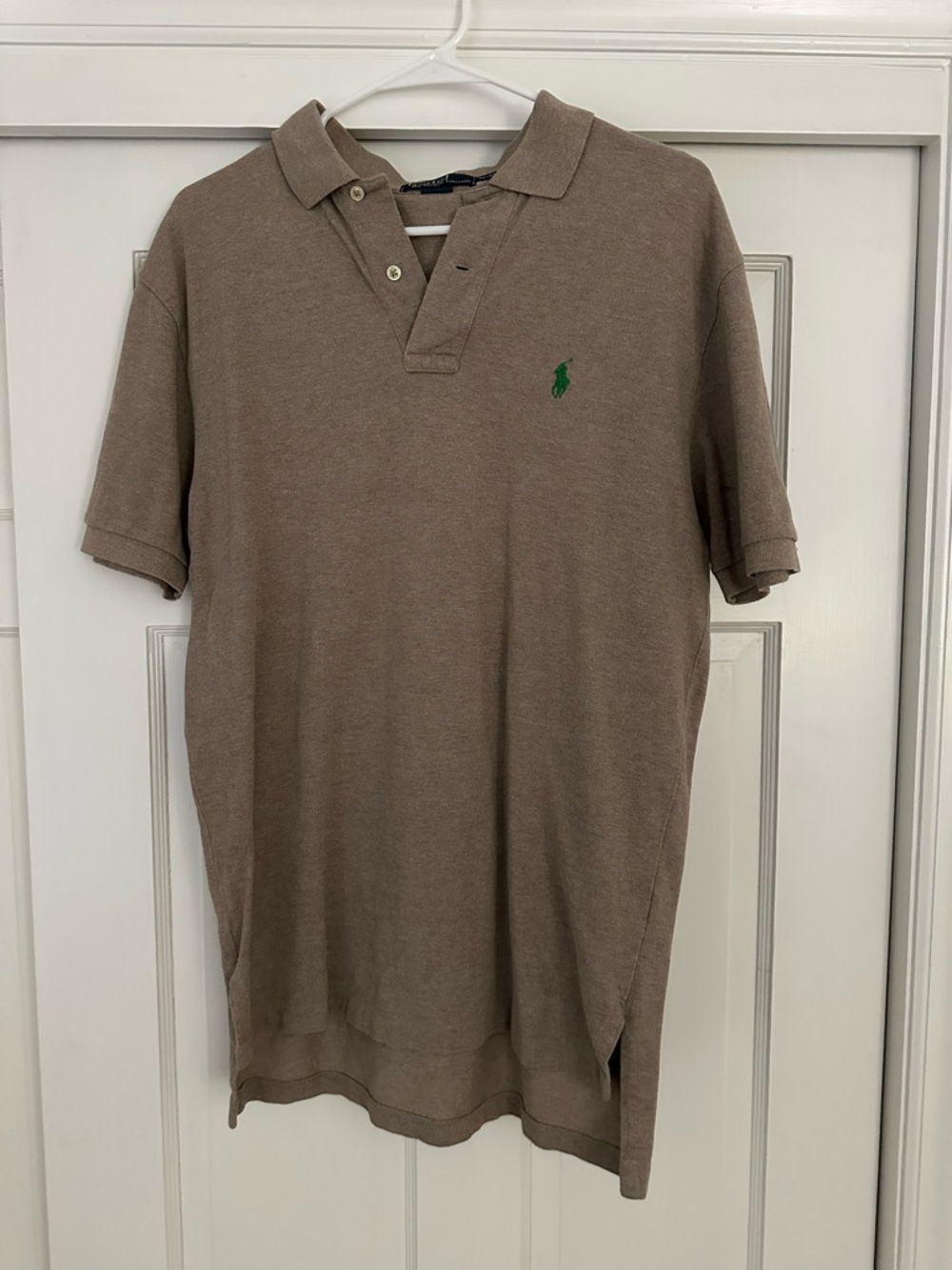 Ralph Lauren Brown Polo with Green Pony Logo